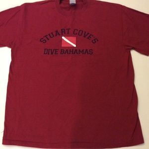 Men’s T-shirt  with Stuart Coves Dive Bahamas Graphic size Large